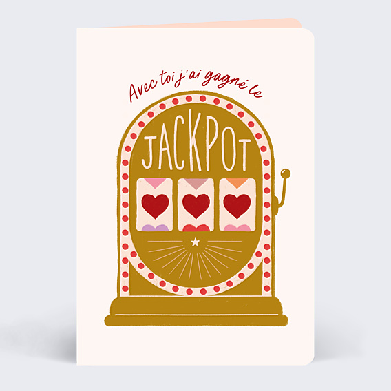 Carte d'amour Jackpot