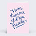 Carte d'Amour Vivre d'Amour et d'Eau Fraiche