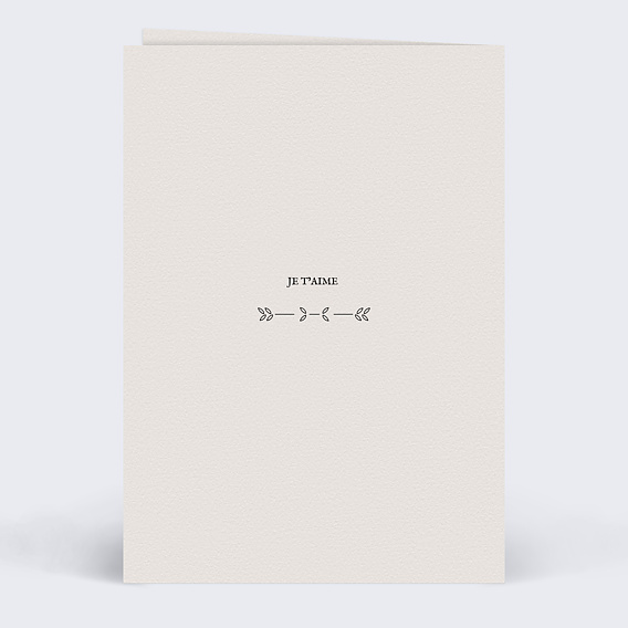 Carte d'amour Journal  Verso