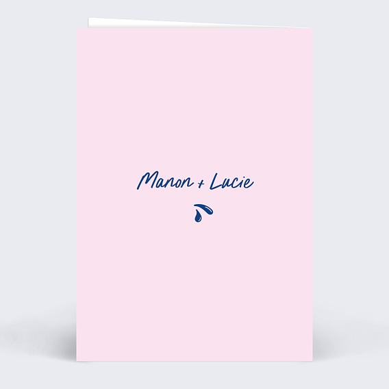 Carte d'amour Vivre d'Amour et d'Eau Fraiche Verso