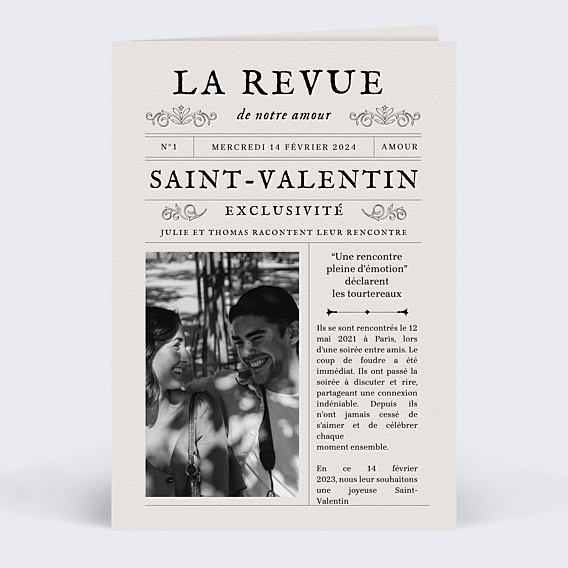 Carte d'amour Journal