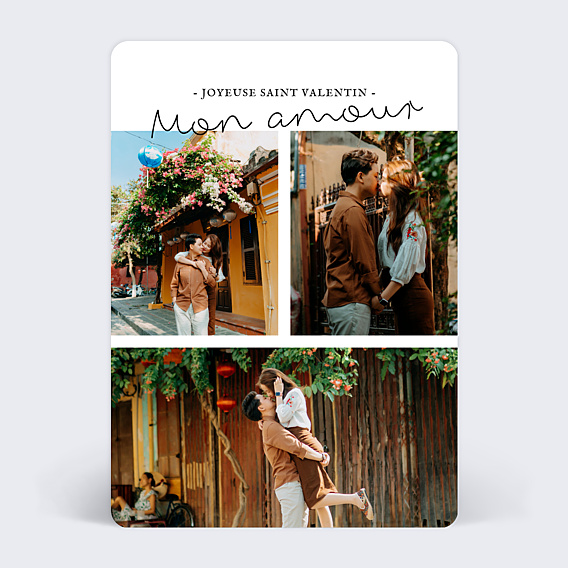 Carte d'amour Typographie Minimaliste