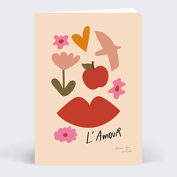 Carte d'amour Marie-Lou Création x Popcarte - L'Amour