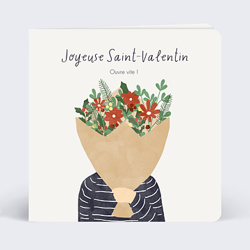 Carte d'Amour Bouquet à Offrir