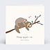Carte d'amour Couple Paresseux Recto