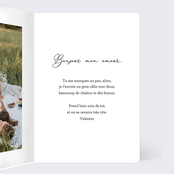 Carte d'Amour Bonjour Mon Amour