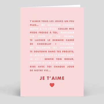 Carte d'Amour Phrases Amour