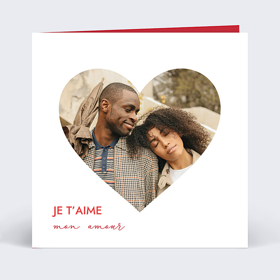 Carte d'Amour Photo coeur