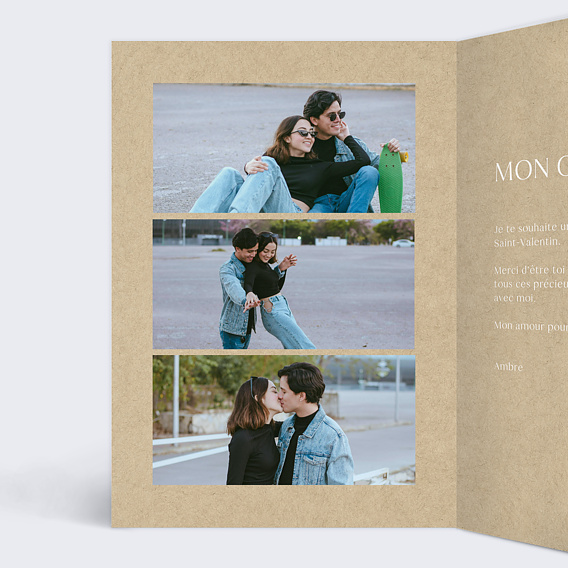 Carte d'amour Point Commun Intérieur Gauche