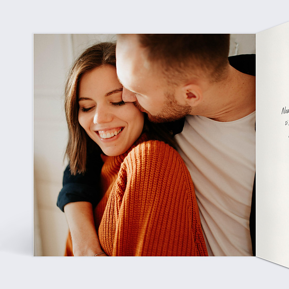 Carte d'amour Couple Paresseux Intérieur Gauche