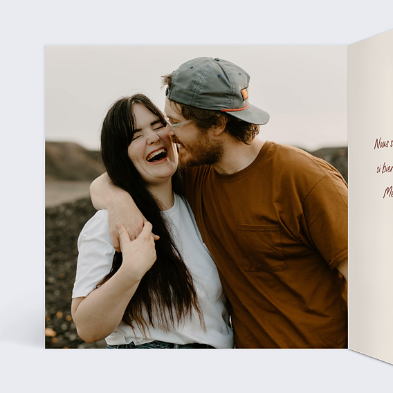 Carte d'amour Duo Amoureux Intérieur Gauche