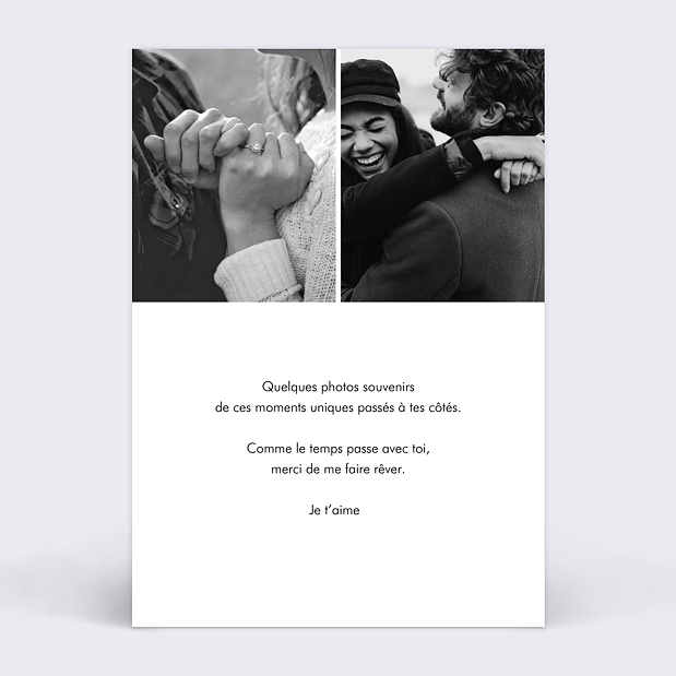 Carte d'Amour Amour multiphotos Verso