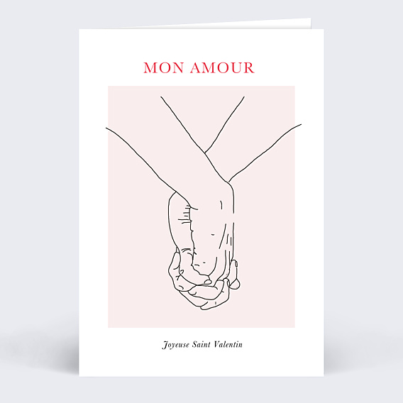 Carte d'Amour Mains liées