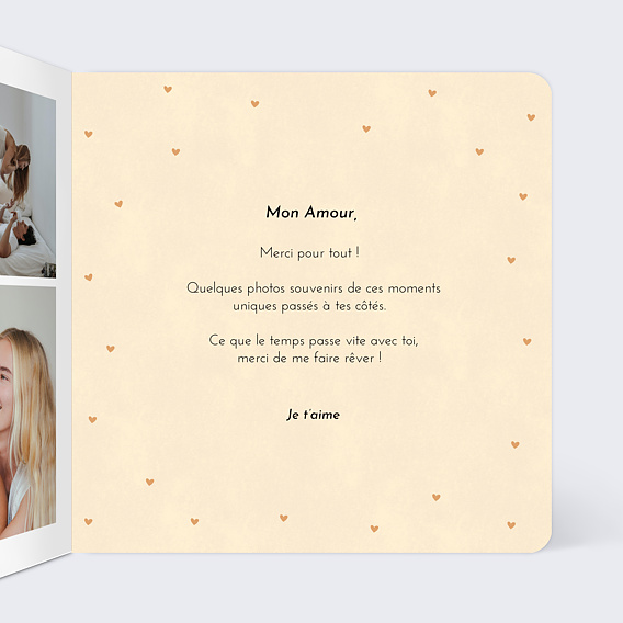 Carte d'amour Pansement Mignon Intérieur Droit