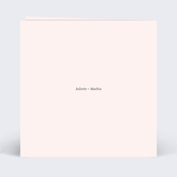 Carte d'amour Coeur Rose Verso