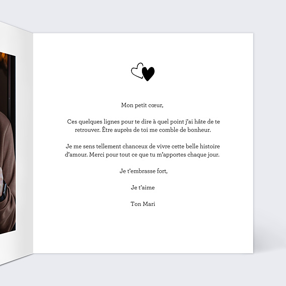 Carte d'Amour Près du Cœur I