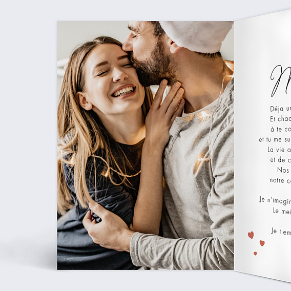 Carte d'amour Le Meilleur à Venir Intérieur Gauche