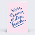Carte d'Amour Vivre d'Amour et d'Eau Fraiche