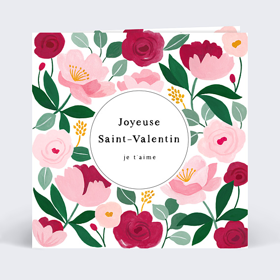 Carte d'amour Romantique Chic Recto