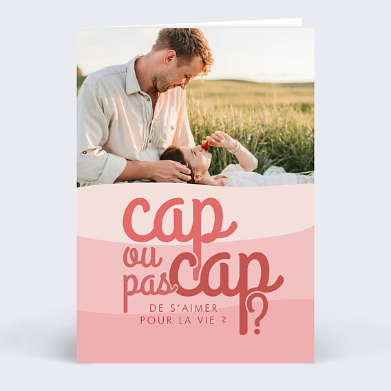 Carte d'amour Cap pas cap amour Recto
