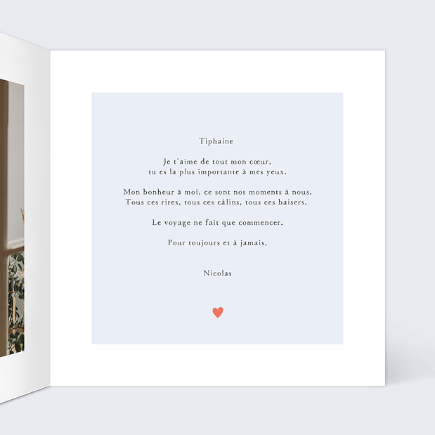 Carte d'Amour Je t'Aime Plus que... Intérieur Droit