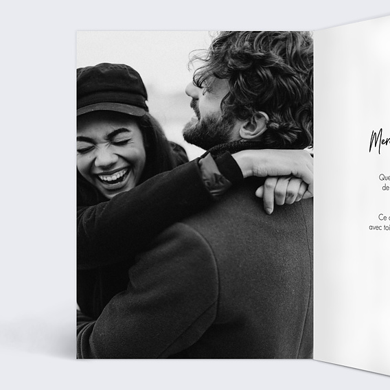 Carte d'amour Love Photo Intérieur Gauche