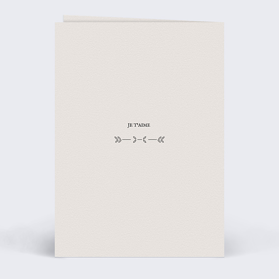 Carte d'amour Journal Verso