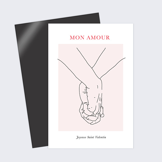 Carte d'Amour Mains liées