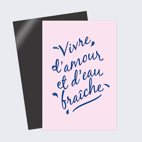 Carte d'Amour Vivre d'Amour et d'Eau Fraiche