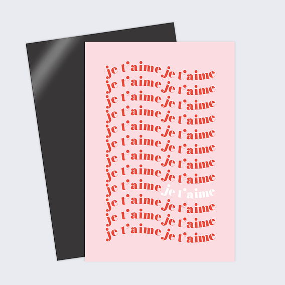 Carte d'amour Je t'aime original Recto