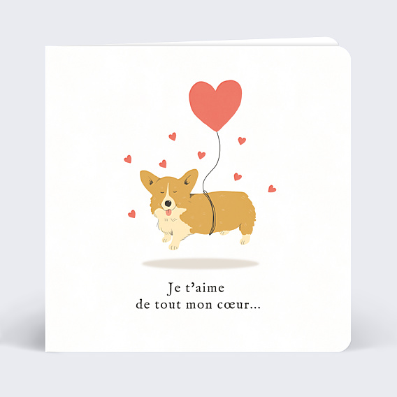 Carte d'Amour Corgi Love
