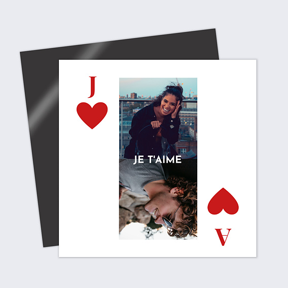 Carte d'amour Roi de cœur