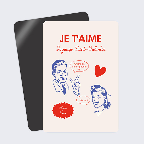 Carte d'amour Couple Vintage