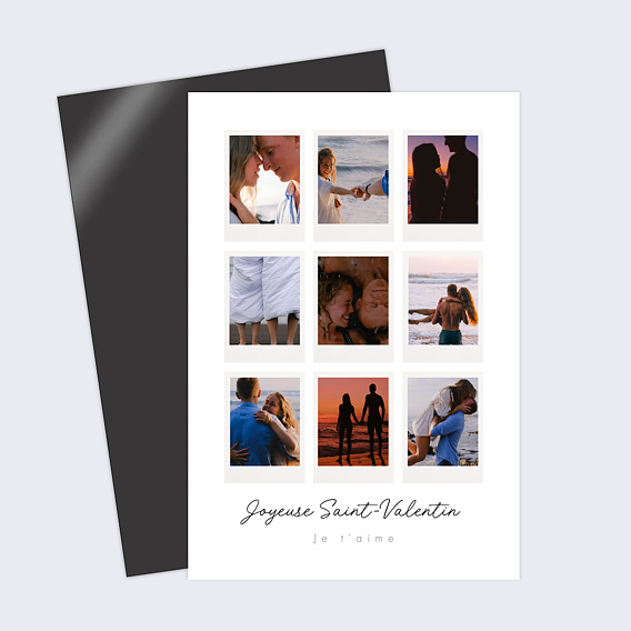 Carte d'amour Pêle-Mêle Polaroid