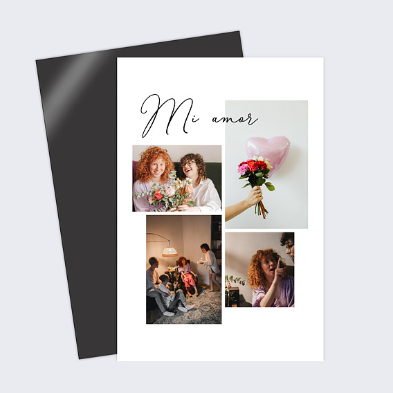 Carte d'amour Simple Pêle-Mêle