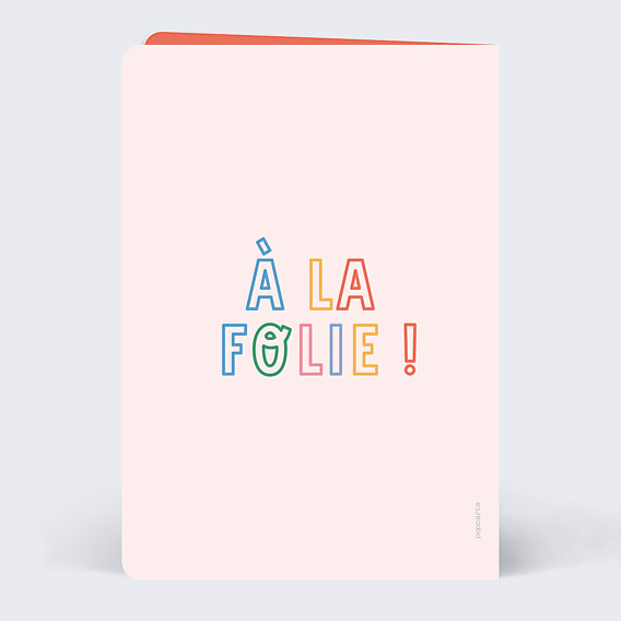 Carte d'Amour Je t'aime coloré