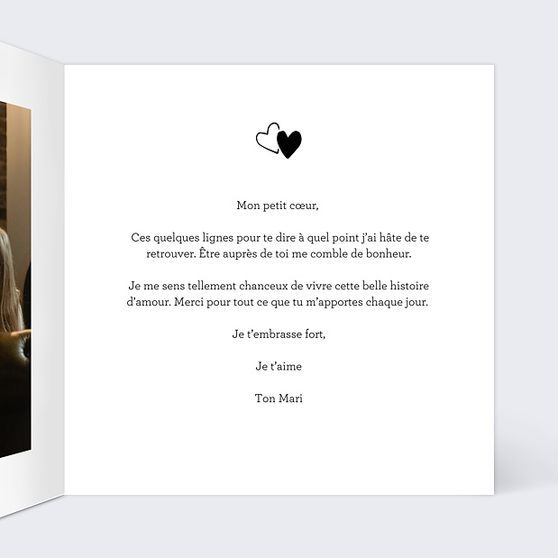 Carte d'Amour Près du cœur III Intérieur Droit