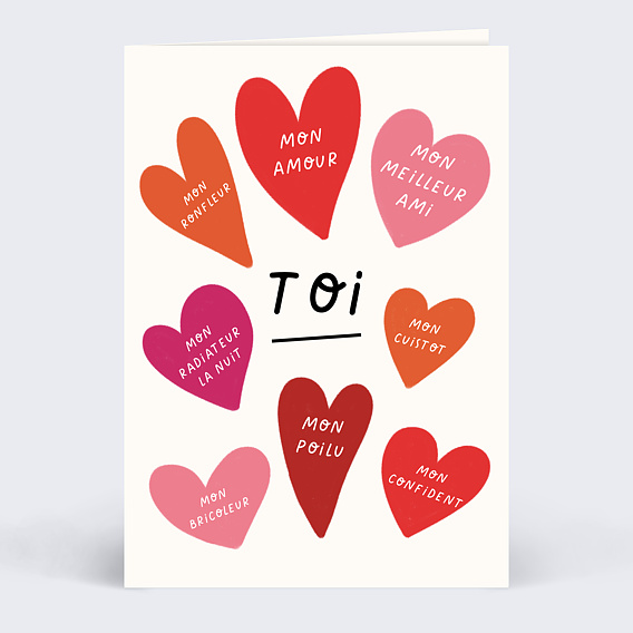 Carte d'amour Unique