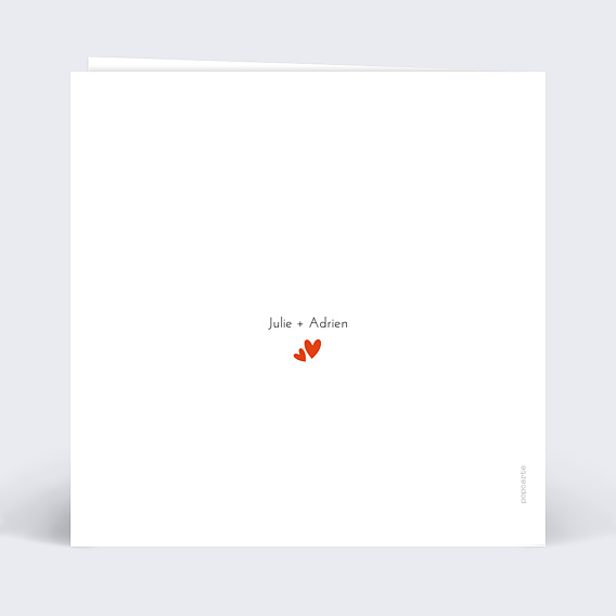 Carte d'amour Roi de cœur Verso