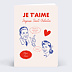 Carte d'amour Couple Vintage