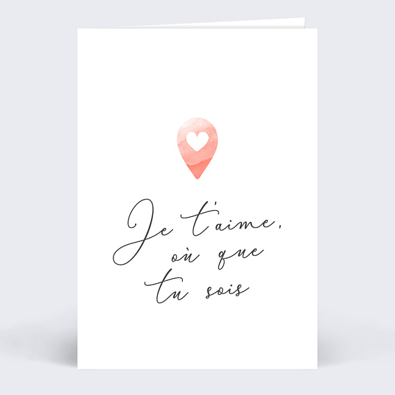 Carte d'Amour Où que Tu Sois