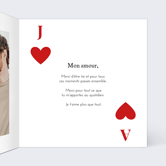 Carte d'Amour Roi de cœur