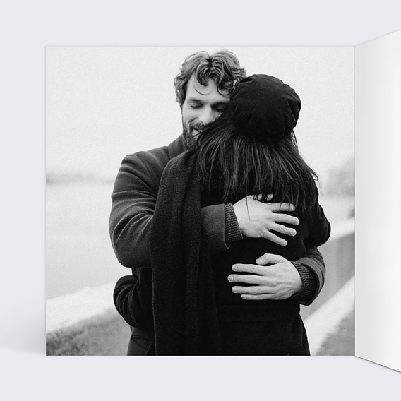 Carte d'amour Calligraphie je t'aime Intérieur Gauche