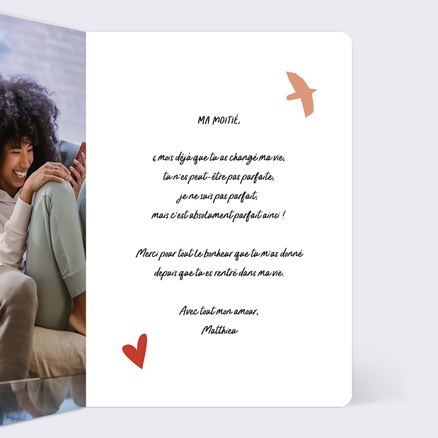 Carte d'Amour Marie-Lou Création x Popcarte - L'Amour Intérieur Droit