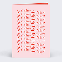 Carte d'Amour Je t'aime original