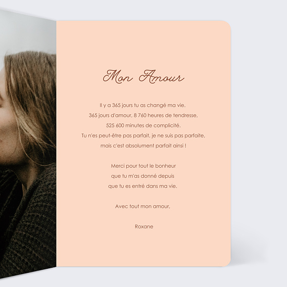 Carte d'amour Confidence Intérieur Droit