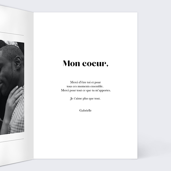 Carte d'amour Definition amour  Intérieur Droit