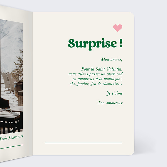 Carte d'amour Gagné ! Intérieur Droit