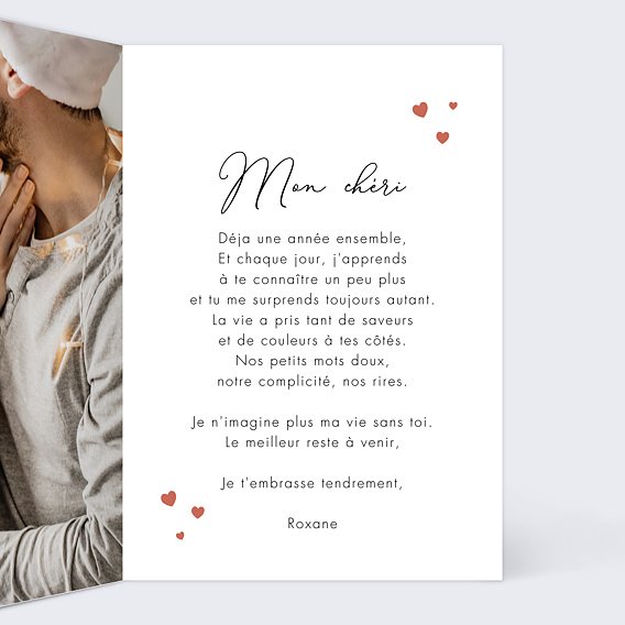 Carte d'amour Le Meilleur à Venir Intérieur Droit