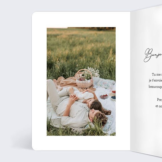 Carte d'amour Bonjour Mon Amour Intérieur Gauche